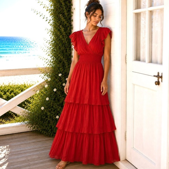 Anthropologie Dresses & Skirts - Anthropologie J Gee Sz Medium Maxi Dress Cottagecore Romantic Coquette Feminine